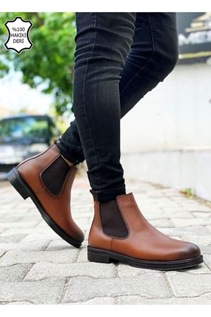 Boy Uzatan Gizli Topuk Taba Kısa Hakiki Deri Erkek Bot