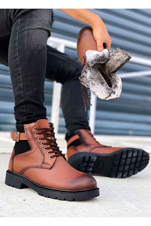 Boy Uzatan Gizli Topuk Taba İçi Kürklü Erkek Bot