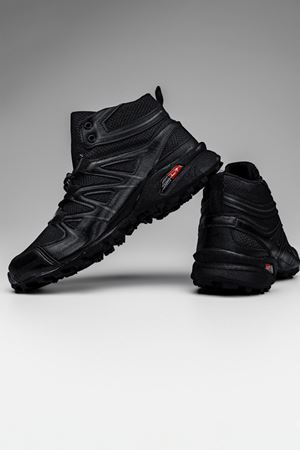 Boy Uzatan Gizli Topuk Siyah Outdoor Trekking Erkek Bot