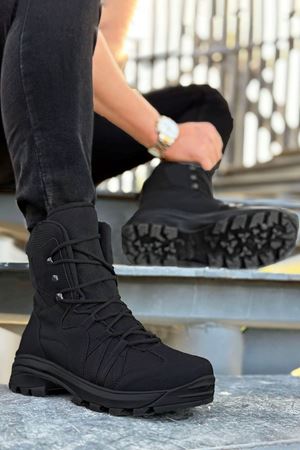 Boy Uzatan Gizli Topuk Siyah Hafif Tactical Erkek Postal Bot