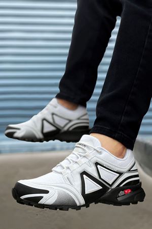 Boy Uzatan Gizli Topuk Beyaz Siyah Cross X Outdoor Trekking Erkek Ayakkabı