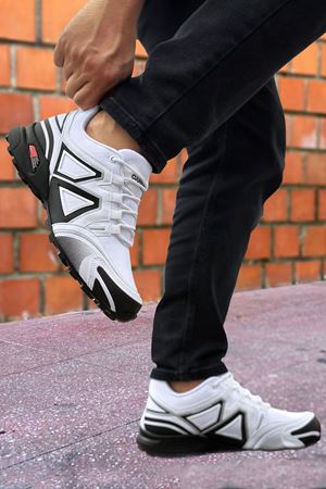 Boy Uzatan Gizli Topuk Beyaz Siyah Cross X Outdoor Trekking Erkek Ayakkabı