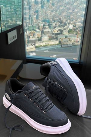 Boy Uzatan Gizli Topuk Füme Keten Monarch Kalın Taban Erkek Günlük Ayakkabı