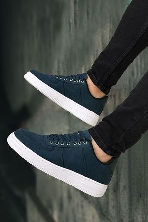 Boy Uzatan Gizli Topuk Petrol Keten Airforce Erkek Günlük Ayakkabı