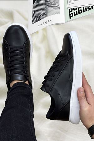 Boy Uzatan Gizli Topuk Siyah Beyaz Luxor Erkek Ultra Hafif Erkek Casual Ayakkabı