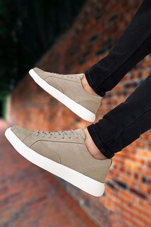 Boy Uzatan Gizli Topuk Bej Süet Luxor Erkek Ultra Hafif Erkek Casual Ayakkabı