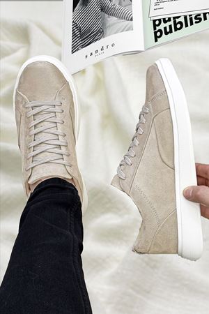 Boy Uzatan Gizli Topuk Bej Süet Luxor Erkek Ultra Hafif Erkek Casual Ayakkabı