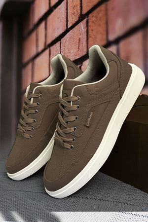 Boy Uzatan Gizli Topuk Kahve Jean Erkek Ultra Hafif Erkek Spor Ayakkabı