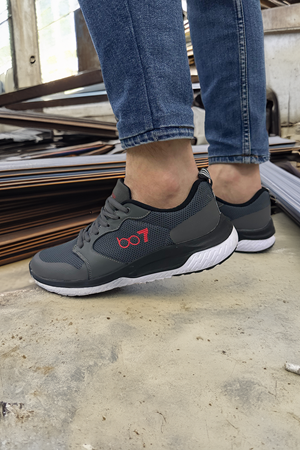 Boy Uzatan Gizli Topuk Füme Handball Triko Ortopedik Erkek Ayakkabı