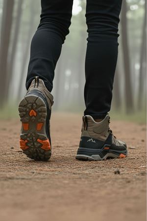 Boy Uzatan Gizli Topuk Kahve Outdoor Trekking Erkek Spor Bot