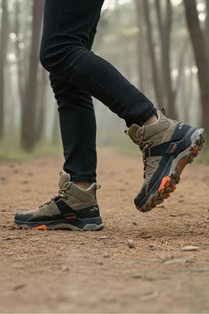 Boy Uzatan Gizli Topuk Kahve Outdoor Trekking Erkek Spor Bot
