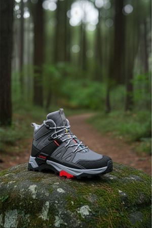 Boy Uzatan Gizli Topuk Füme Outdoor Trekking Erkek Spor Bot