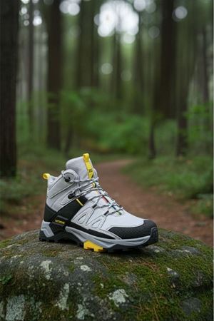 Boy Uzatan Gizli Topuk Gri Outdoor Trekking Erkek Spor Bot