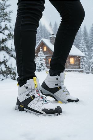 Boy Uzatan Gizli Topuk Gri Outdoor Trekking Erkek Spor Bot