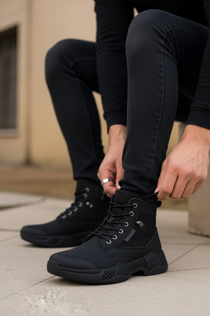 Boy Uzatan Gizli Topuk Siyah Dust Erkek Postal Bot