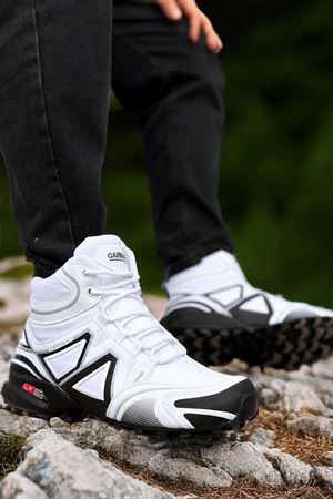 Boy Uzatan Gizli Topuk Beyaz Siyah Cross X Outdoor Trekking Erkek Bot