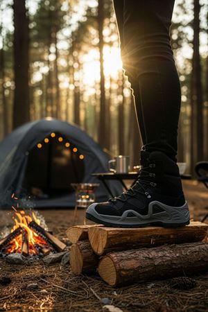 Boy Uzatan Gizli Topuk Siyah Füme Combat Gtx WaterProof Fermuarlı Bot