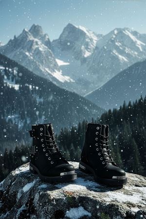 Boy Uzatan Gizli Topuk Siyah Motorcu Bot