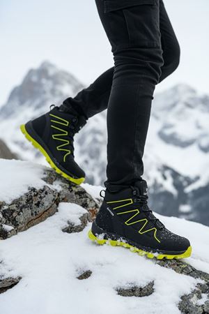 Boy Uzatan Gizli Topuk Siyah Sarı Street Erkek Outdoor Trekking Bot