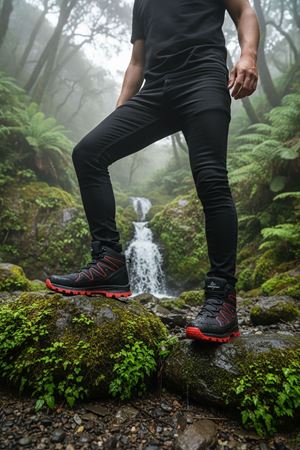 Boy Uzatan Gizli Topuk Siyah Kırmızı Street Erkek Outdoor Trekking Bot - kopya