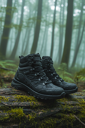 Boy Uzatan Gizli Topuk Siyah Füme Su Geçirmez Erkek Trekking Bot