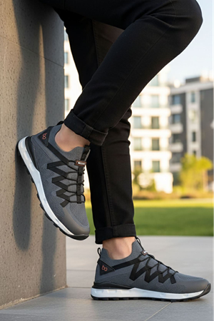 Boy Uzatan Gizli Topuk Füme Erkek Spor Ayakkabı