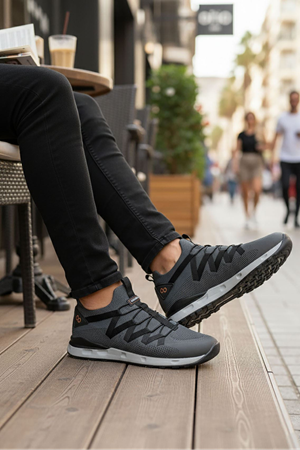 Boy Uzatan Gizli Topuk Füme Erkek Spor Ayakkabı