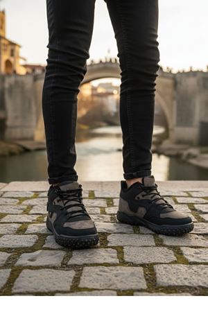 Boy Uzatan Gizli Topuk Siyah Kahve İçi Kürklü Erkek Outdoor Trekking Yarım Bot