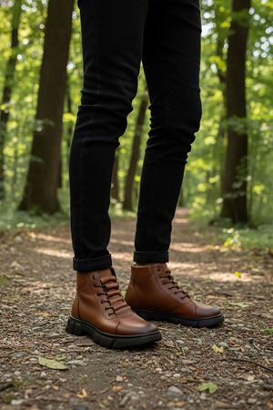 Boy Uzatan Gizli Topuk Taba Merdiven Lastikli Hakiki Deri Erkek Bot