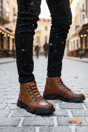 Boy Uzatan Gizli Topuk Taba Merdiven Lastikli Hakiki Deri Erkek Bot