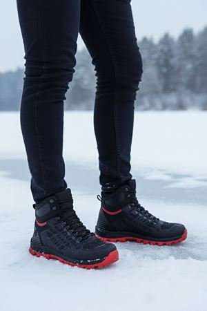 Boy Uzatan Gizli Topuk Siyah Kırmızı Hydro Su Geçirmez Erkek Outdoor Trekking Bot