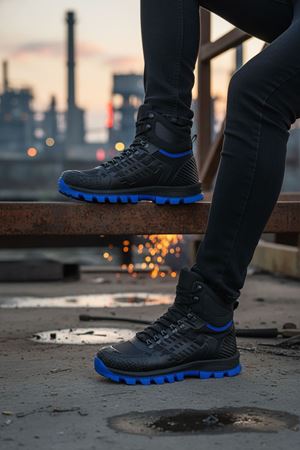 Boy Uzatan Gizli Topuk Siyah Mavi Hydro Su Geçirmez Erkek Outdoor Trekking Bot