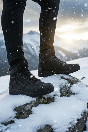 Boy Uzatan Gizli Topuk Siyah Hydro Su Geçirmez Erkek Outdoor Trekking Bot