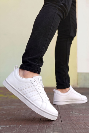 Boy Uzatan Gizli Topuk Beyaz Vento Erkek Sneaker Ayakkabı
