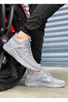Boy Uzatan Gizli Topuk Gri Wolf Triko Süper Soft Erkek Spor Ayakkabı