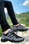 Boy Uzatan Gizli Topuk Füme File Yazlık Erkek Trekking Ayakkabı