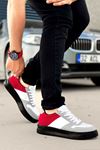 Boy Uzatan Gizli Topuk Siyah Kırmızı Erkek Spor Ayakkabı 