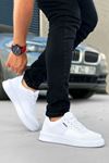 Boy Uzatan Gizli Topuk Beyaz Triko Erkek Günlük Spor Ayakkabı
