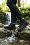 Boy Uzatan Gizli Topuk Siyah Street Erkek Outdoor Trekking Bot