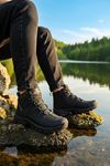 Boy Uzatan Gizli Topuk Siyah Street Erkek Outdoor Trekking Bot