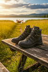 Boy Uzatan Gizli Topuk Siyah Füme Su Geçirmez Erkek Trekking Bot