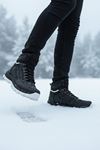 Boy Uzatan Gizli Topuk Siyah Beyaz Hydro Su Geçirmez Erkek Outdoor Trekking Bot