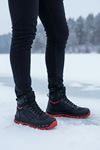 Boy Uzatan Gizli Topuk Siyah Kırmızı Hydro Su Geçirmez Erkek Outdoor Trekking Bot