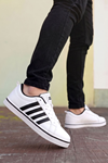 Boy Uzatan Gizli Topuk Beyaz Siyah Vento Erkek Sneaker Ayakkabı